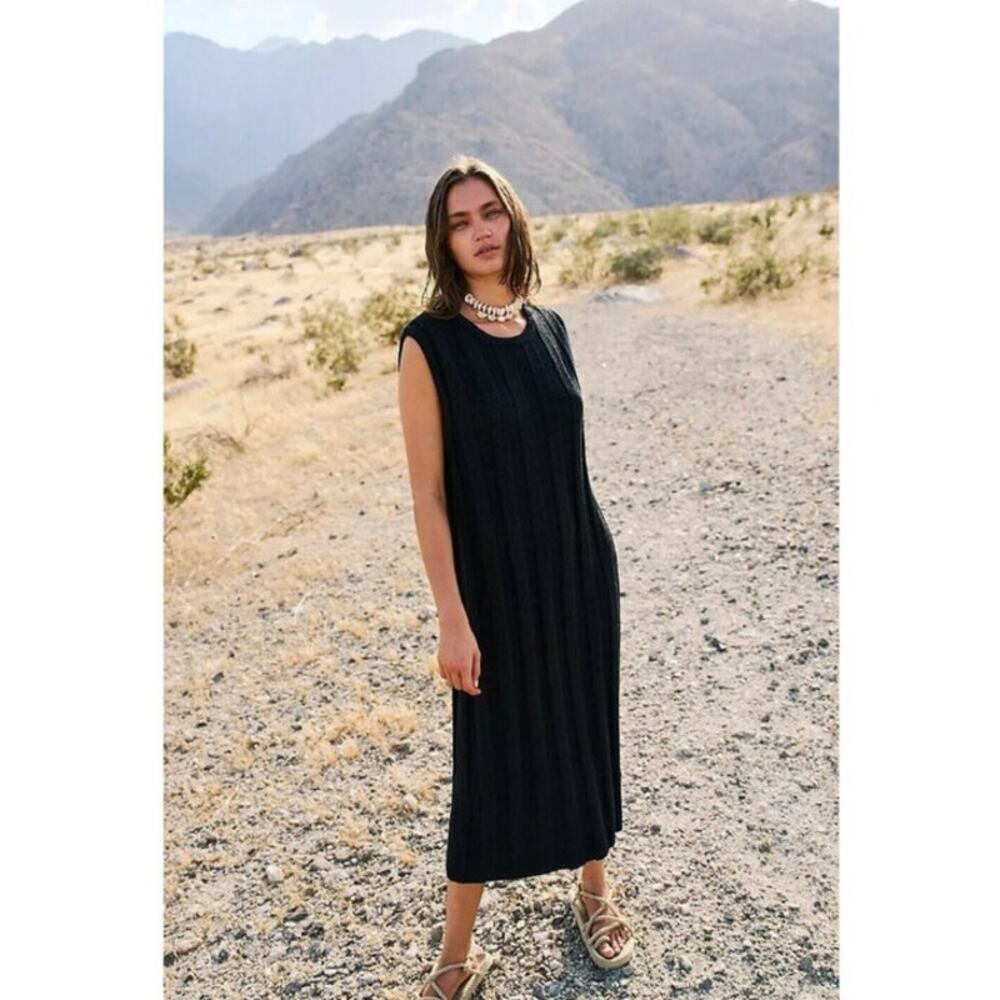 Free People Beach Theo Sweater Knit Midi Dress Size Large